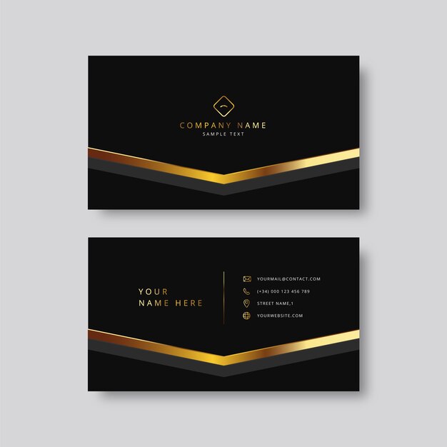 Realistisches elegantes Visitenkartendesign
