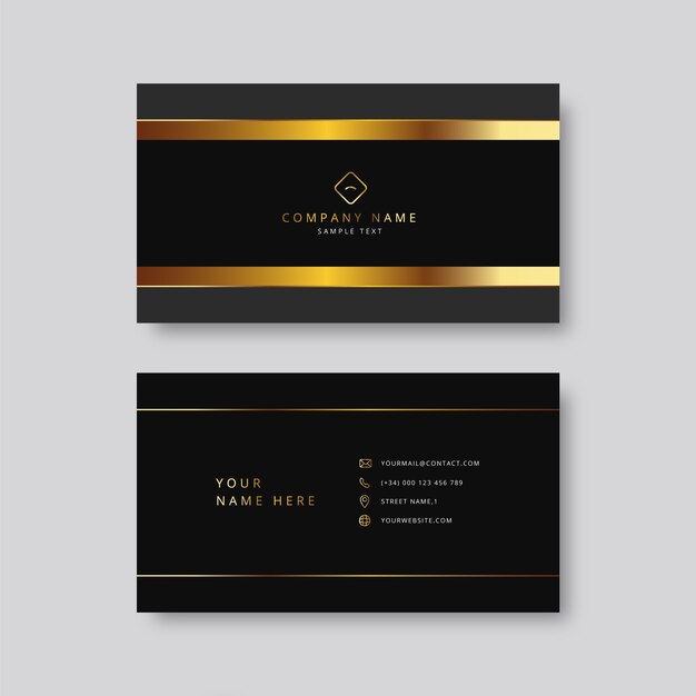 Realistisches elegantes Visitenkartendesign