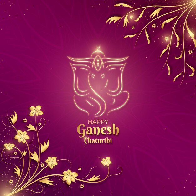 Realistisches Ganesh Chaturthi Konzept