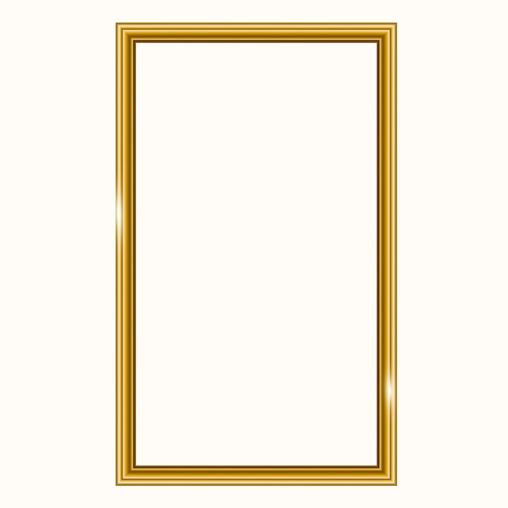 Kostenlose Vektor realistisches goldenes rahmendesign