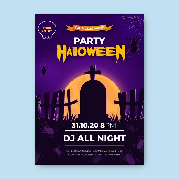 Realistisches Halloween-Partyplakat