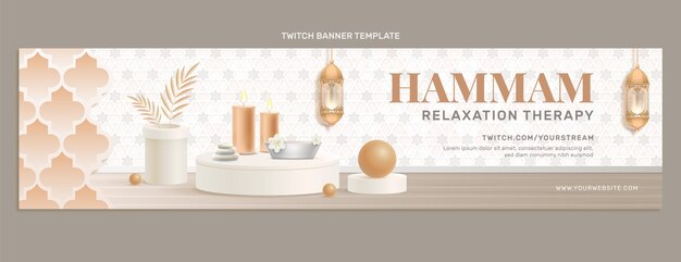 Realistisches Hammam-Twitch-Banner