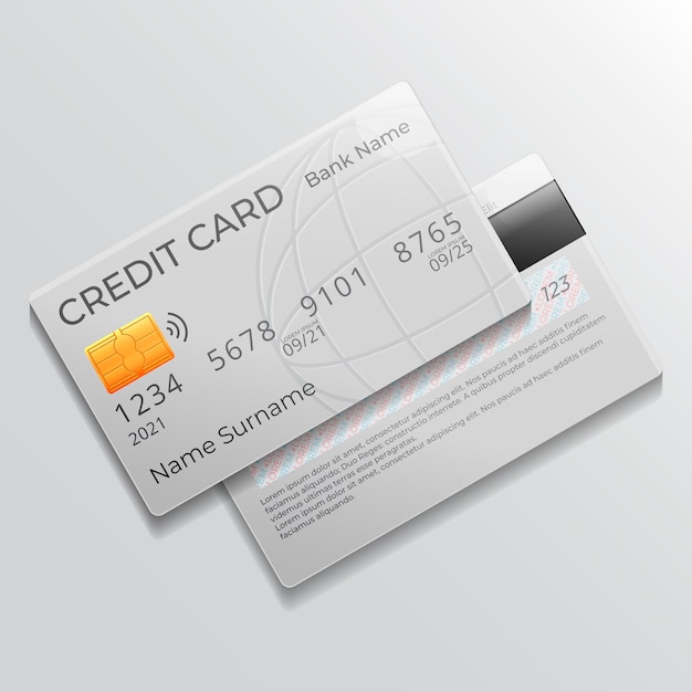 Realistisches Kreditkartendesign