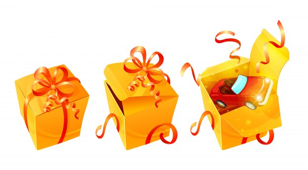 Realistisches Luxus-Geschenkboxen-Set