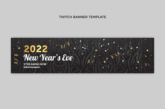 Realistisches Neujahrs-Twitch-Banner