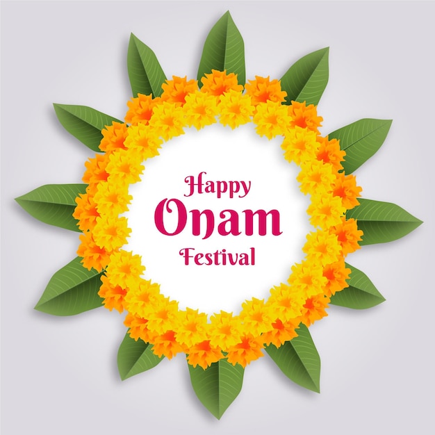 Realistisches Onam-Festival-Thema