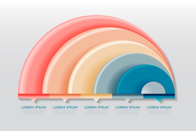 Realistisches radiales Infografikkonzept