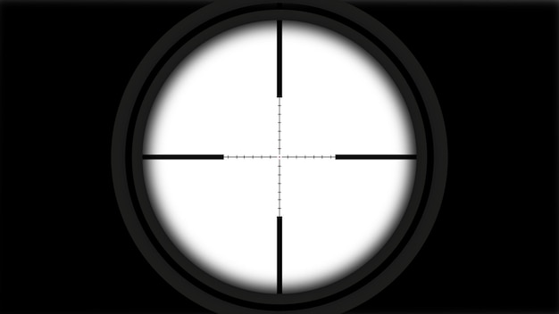 realistisches Scharfschützen-Fadenkreuz mit Linien