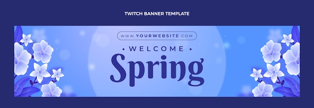 Kostenloser Vektor realistisches spring-twitch-banner