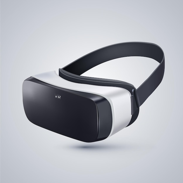 Kostenloser Vektor realistisches virtual-reality-headset