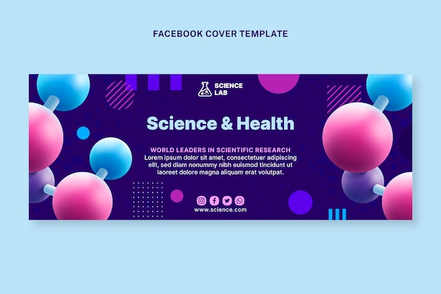 Realistisches Wissenschafts-Facebook-Cover