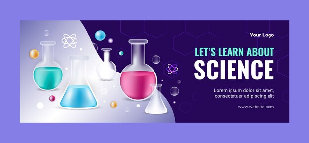 Realistisches Wissenschafts-Facebook-Cover