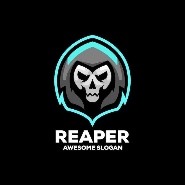 Kostenloser Vektor reaper esport maskottchen logo desin illustration
