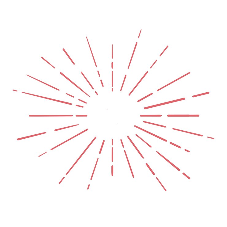 Kostenlose Vektor red doodle sunburst