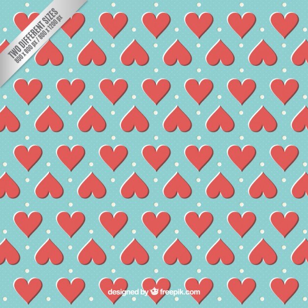 Red hearts pattern