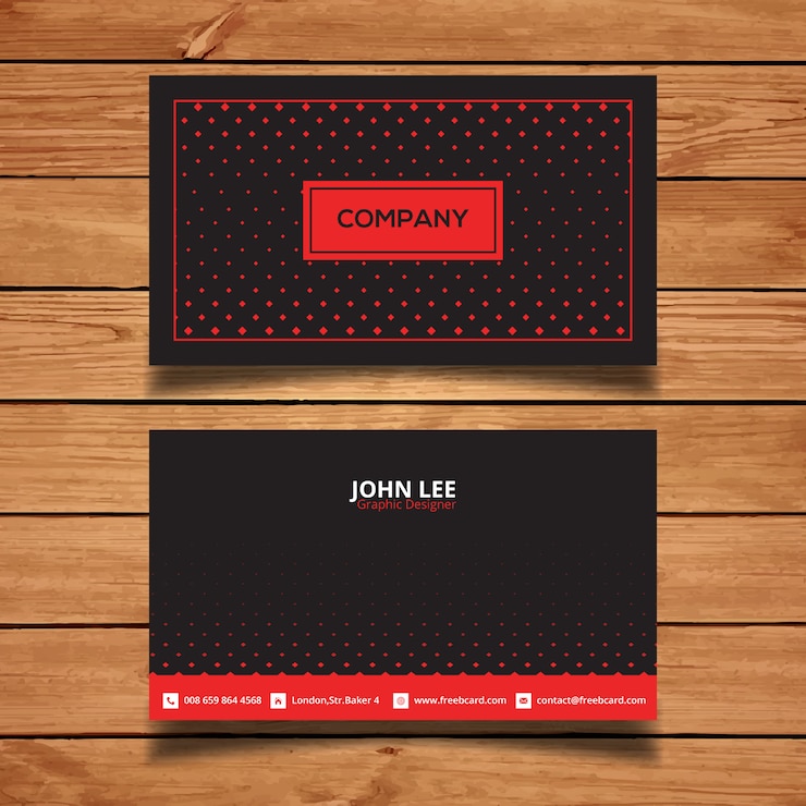 Red minimal Visitenkarte