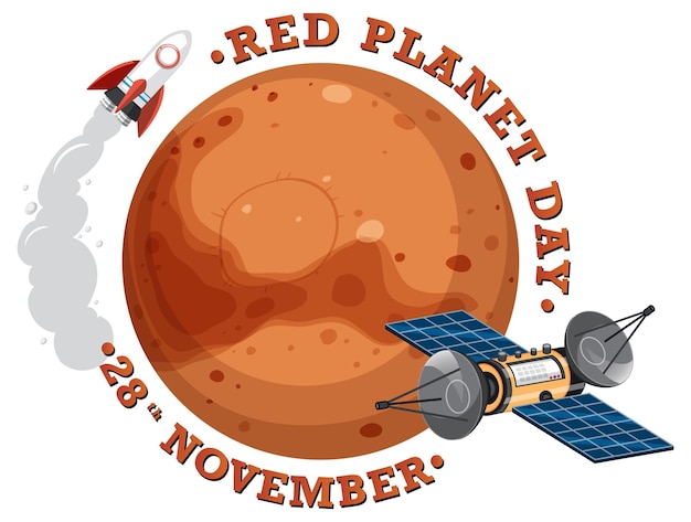 Red planet day-logo-design