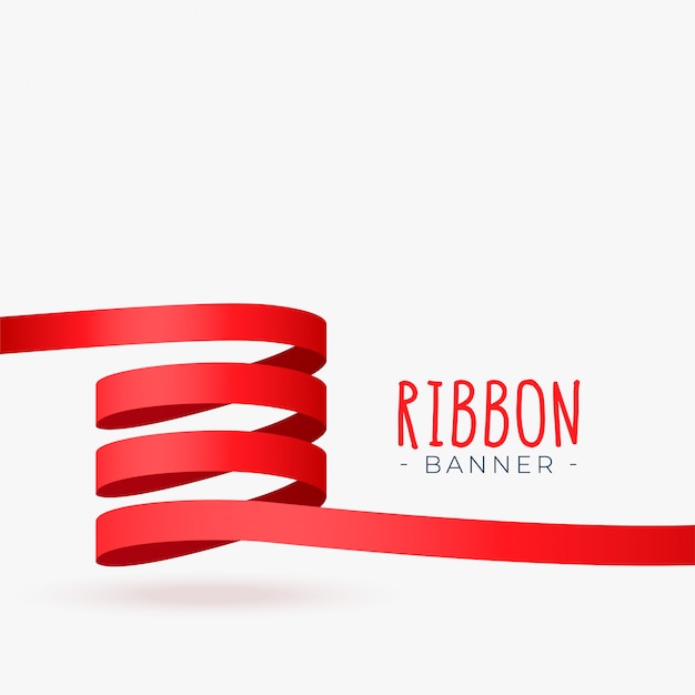 Kostenloser Vektor red ribbon-loop-design