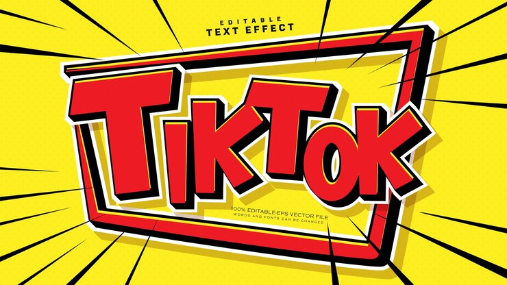 Red Tik Tok Text Style Effekt