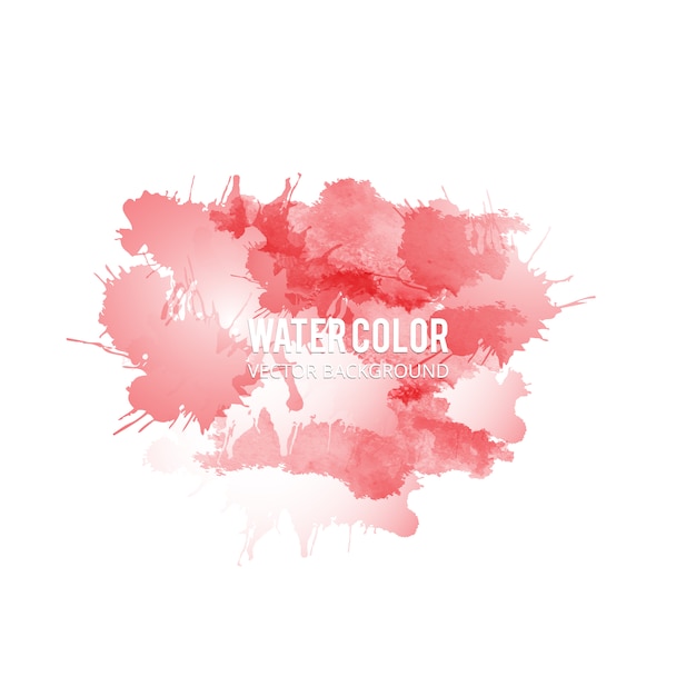 Kostenloser Vektor red watercolor splash hintergrund