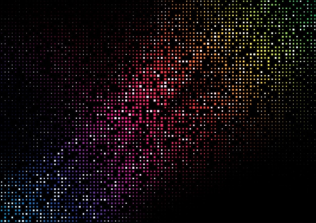 Regenbogenfarbene Halbtonquadrate