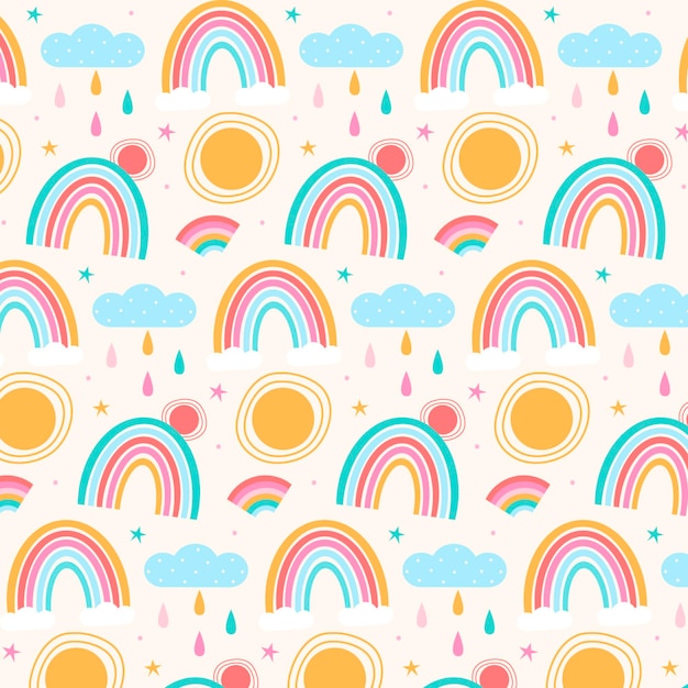 Kostenloser Vektor regenbogenmuster-design