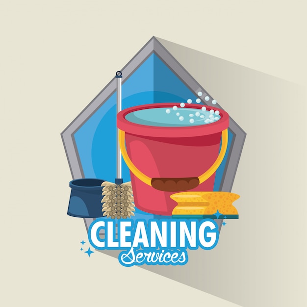 Kostenloser Vektor reinigungsservice und reinigung