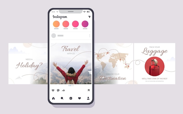 Reise Instagram Karussell Vorlagen