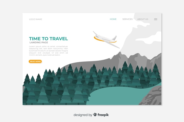 Reise-landing-page-template-konzept