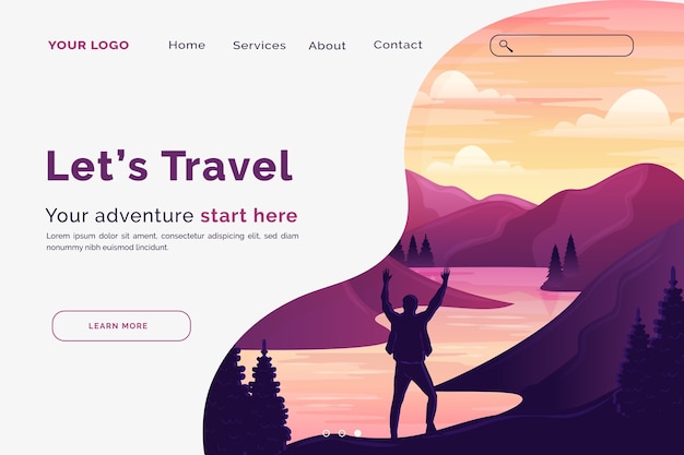 Reise-landing-page-vorlage