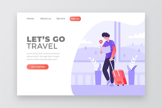 Reise-Landing-Page-Vorlage