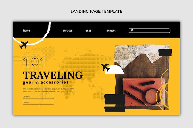 Reise-landingpage im flachen design