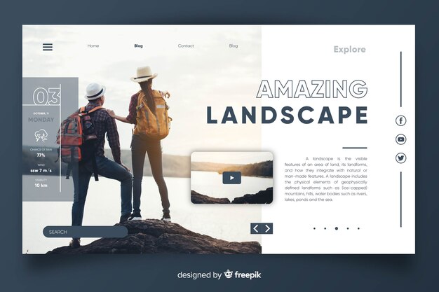 Reise-Landingpage mit Bild