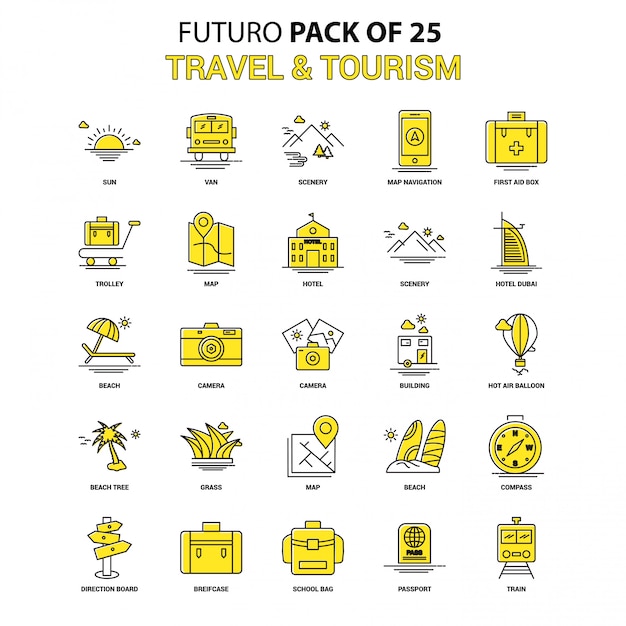 Reisen und Tourismus-Icon-Set