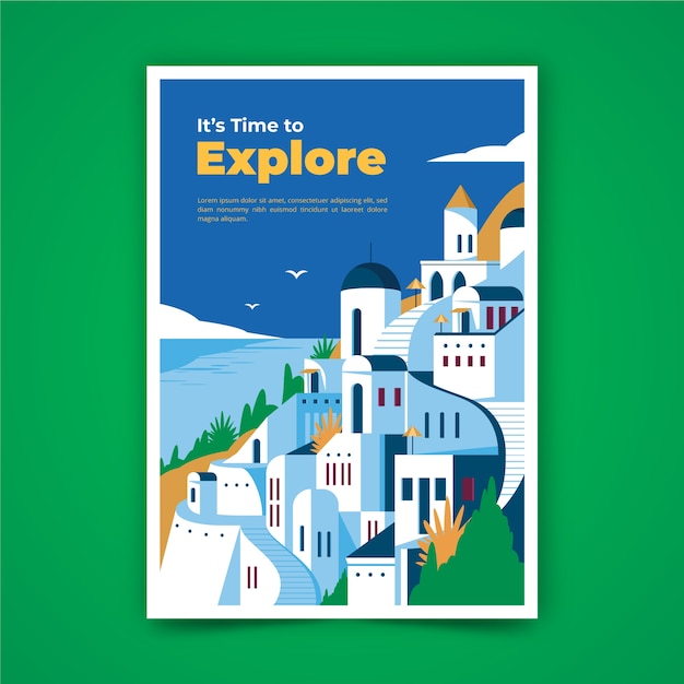 Reiseplakat illustriert