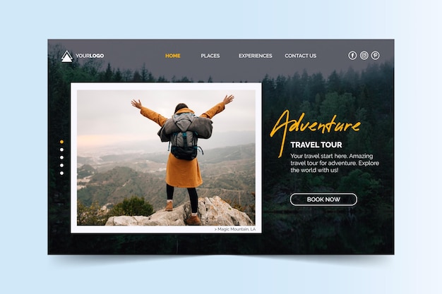 Reiseverkauf Landingpage Vorlage