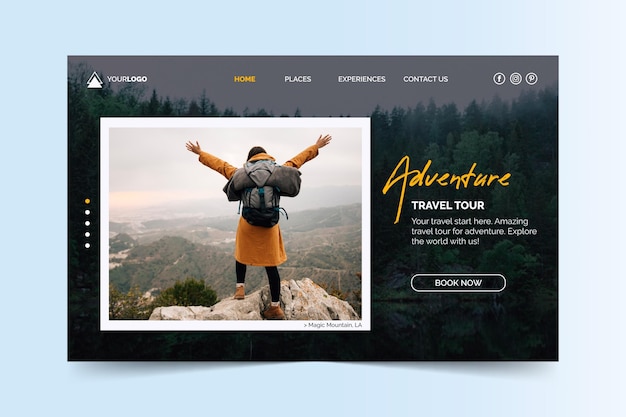 Kostenloser Vektor reiseverkauf landingpage vorlage