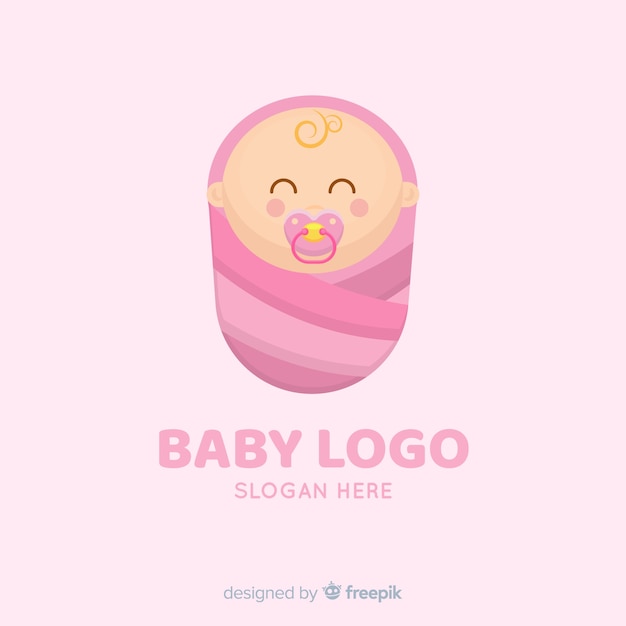 Reizende Babyshop-Logoschablone mit moderner Art