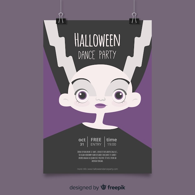 Reizendes hand gezeichnetes halloween-partyplakat