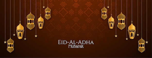 Religiöse dekorative Eid Al Adha Mubarak Banner Design