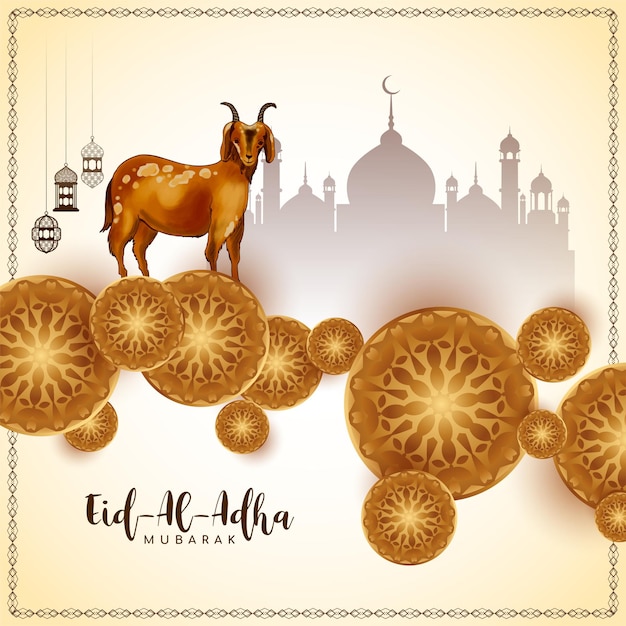 Religiöser eid al adha mubarak-festival-grußhintergrund