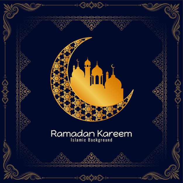 Religiöser islamischer ramadan kareem-moschee-hintergrundvektor