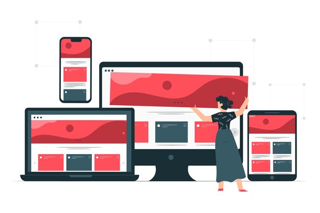 Responsive Konzept Illustration