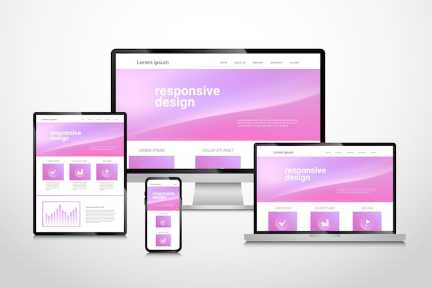 Responsives Website-Design mit Farbverlauf