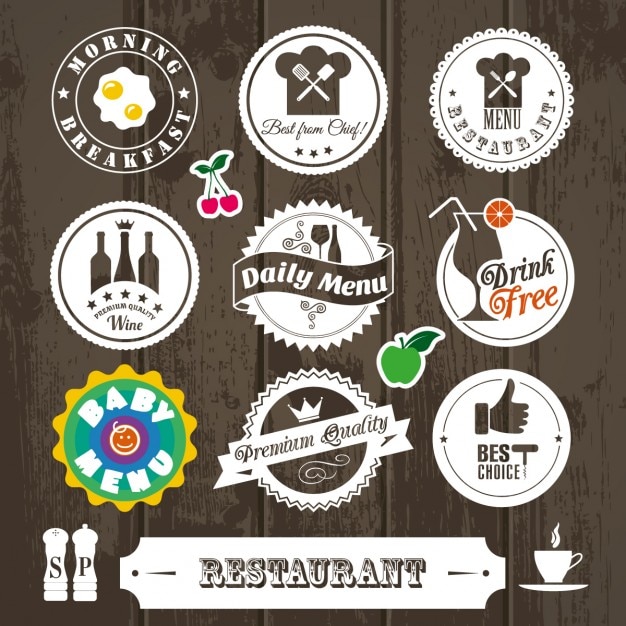 Restaurant-label-set