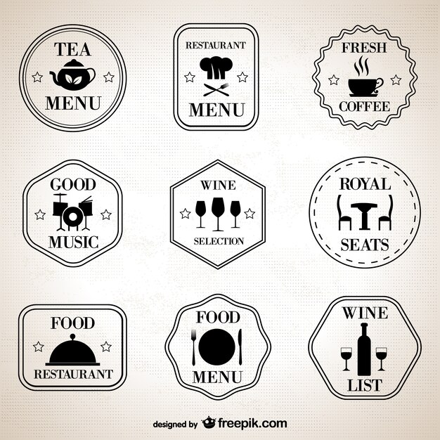 Restaurant Retro-Symbole gesetzt