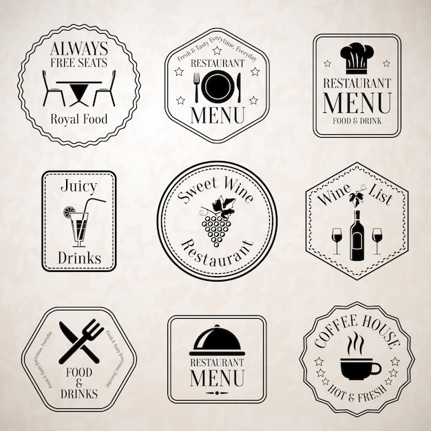 Restaurantmenü beschriftet Schwarzes