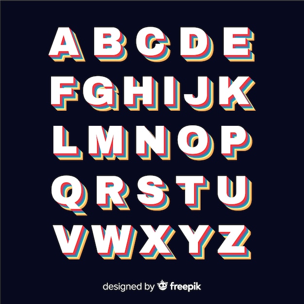 Retro alphabet