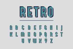 Kostenloser Vektor retro- alphabetisches konzept 3d