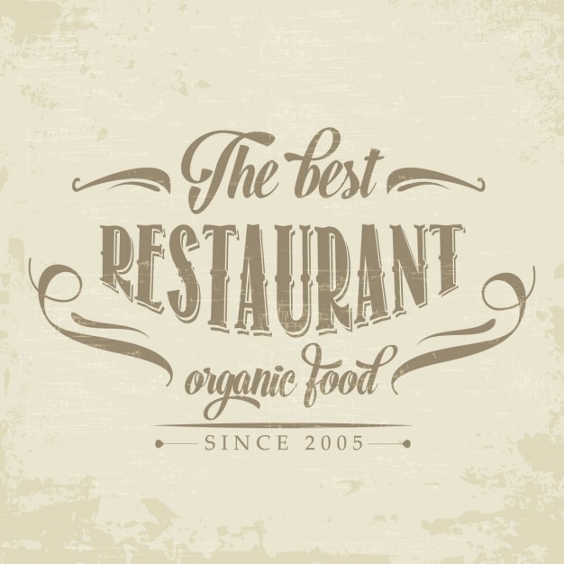 Retro Bio-Food-Restaurant Plakat